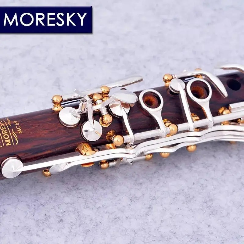 MORESKY Cocobolo Clarinet C Tune 17 Keys Silver Plated Klarinet In Do MC69