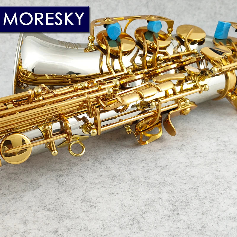 MMOOKA MORESKY E-Flat Eb Alto Saxophone Gold Keys Cupronickel With Case Wind Music Instrument MAS-5000