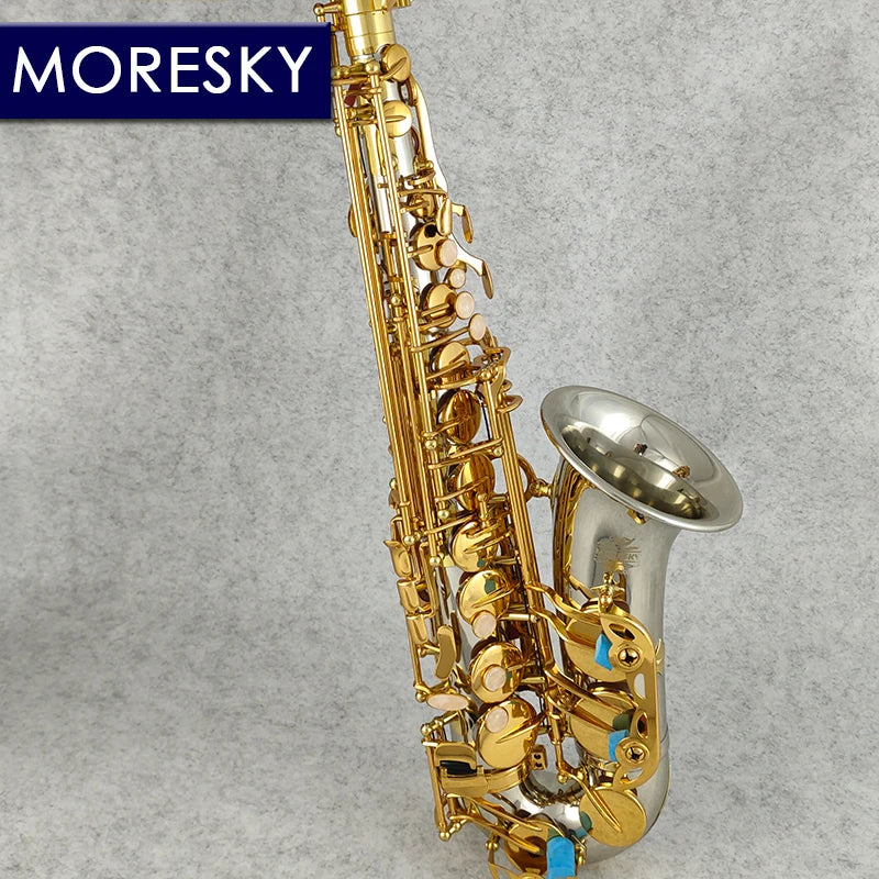 MMOOKA MORESKY E-Flat Eb Alto Saxophone Gold Keys Cupronickel With Case Wind Music Instrument MAS-5000