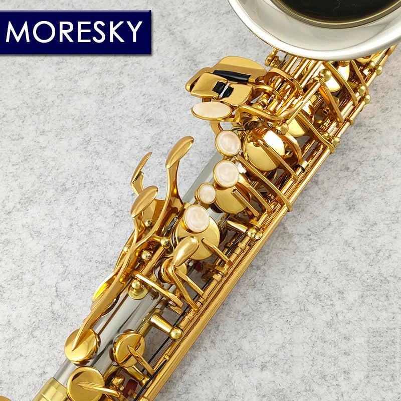 MMOOKA MORESKY E-Flat Eb Alto Saxophone Gold Keys Cupronickel With Case Wind Music Instrument MAS-5000
