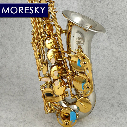 MMOOKA MORESKY E-Flat Eb Alto Saxophone Gold Keys Cupronickel With Case Wind Music Instrument MAS-5000