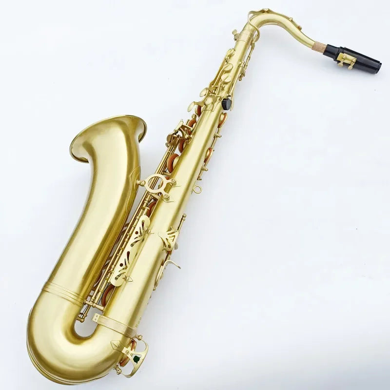 Made in France STS-802  Saxophone Bb Tenor Brass Gold Lacquer Musical Instrument Saxophone B Flat Sax  Wire drawing