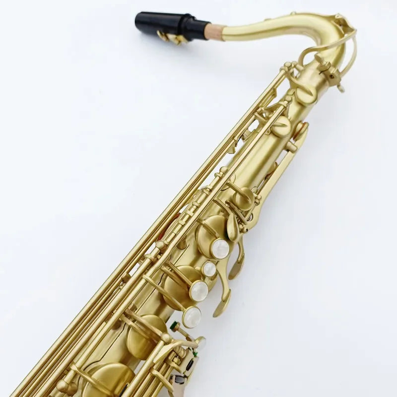 Made in France STS-802  Saxophone Bb Tenor Brass Gold Lacquer Musical Instrument Saxophone B Flat Sax  Wire drawing