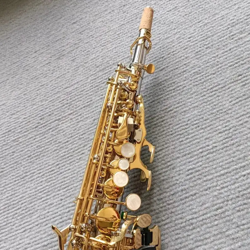 Made in Japan Soprano Saxophone WO37 Silvering Gold Key With Case Sax Soprano Mouthpiece Ligature Reeds Neck