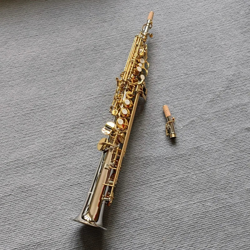 Made in Japan Soprano Saxophone WO37 Silvering Gold Key With Case Sax Soprano Mouthpiece Ligature Reeds Neck