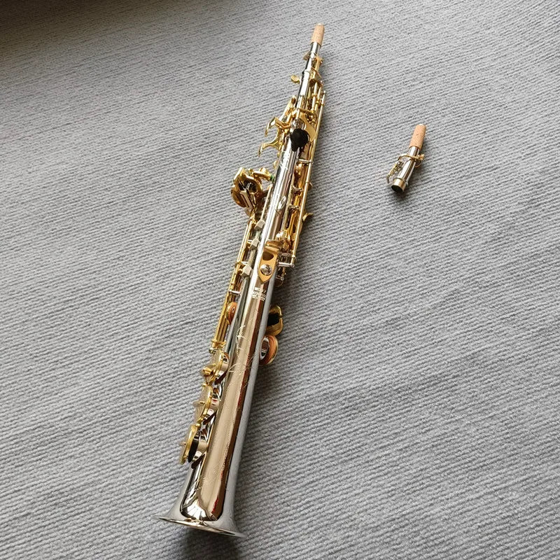 Made in Japan Soprano Saxophone WO37 Silvering Gold Key With Case Sax Soprano Mouthpiece Ligature Reeds Neck