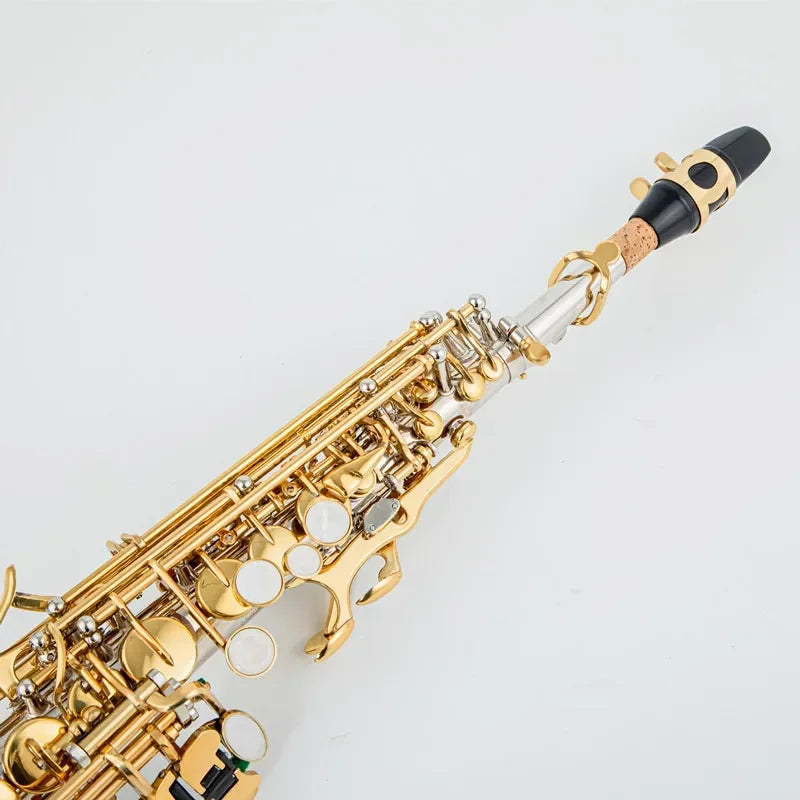 Made in Japan Soprano Saxophone WO37 Silvering Gold Key With Case Sax Soprano Mouthpiece Ligature Reeds Neck