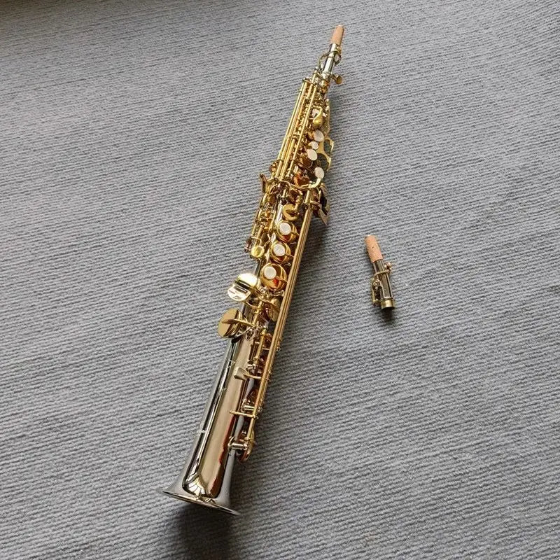 Made in Japan Soprano Saxophone WO37 Silvering Gold Key With Case Sax Soprano Mouthpiece Ligature Reeds Neck