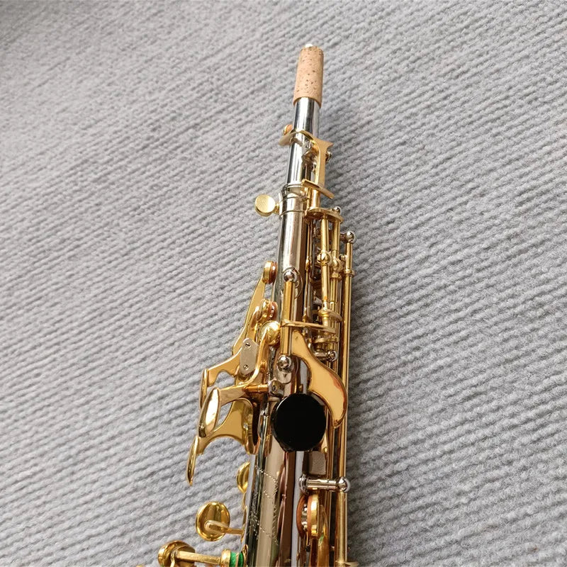 Made in Japan Soprano Saxophone WO37 Silvering Gold Key With Case Sax Soprano Mouthpiece Ligature Reeds Neck