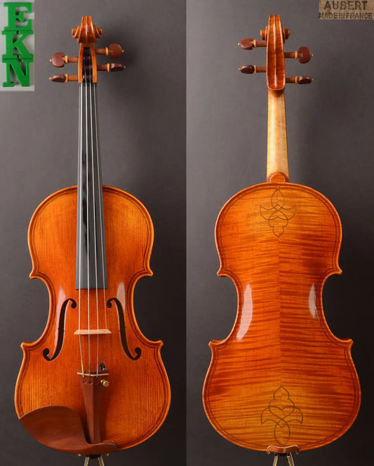 MMOOKA Maggini style, Best Model, A T20+ Violin Fitted Aubert Bridge and Dominant 135B,ipe bow, shouldrest, upgrade hzv04 case