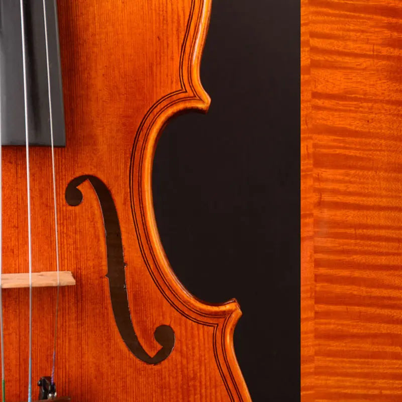 MMOOKA Maggini style, Best Model, A T20+ Violin Fitted Aubert Bridge and Dominant 135B,ipe bow, shouldrest, upgrade hzv04 case