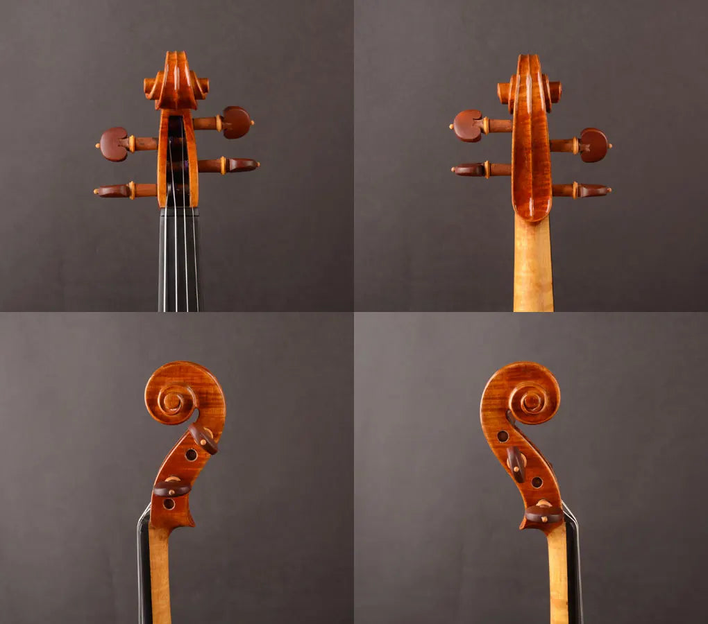 MMOOKA Maggini style, Best Model, A T20+ Violin Fitted Aubert Bridge and Dominant 135B,ipe bow, shouldrest, upgrade hzv04 case