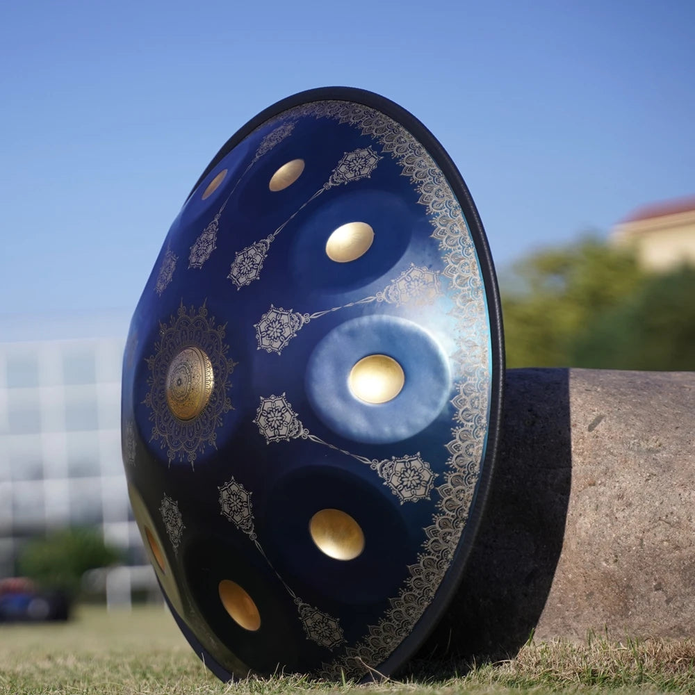 MMOOKA Mandala Handpan Drums Nitriding Steel 9/10 Notes 22 Inches Worry Free Drum Instrument for Beginners' Percussion Hand Drum