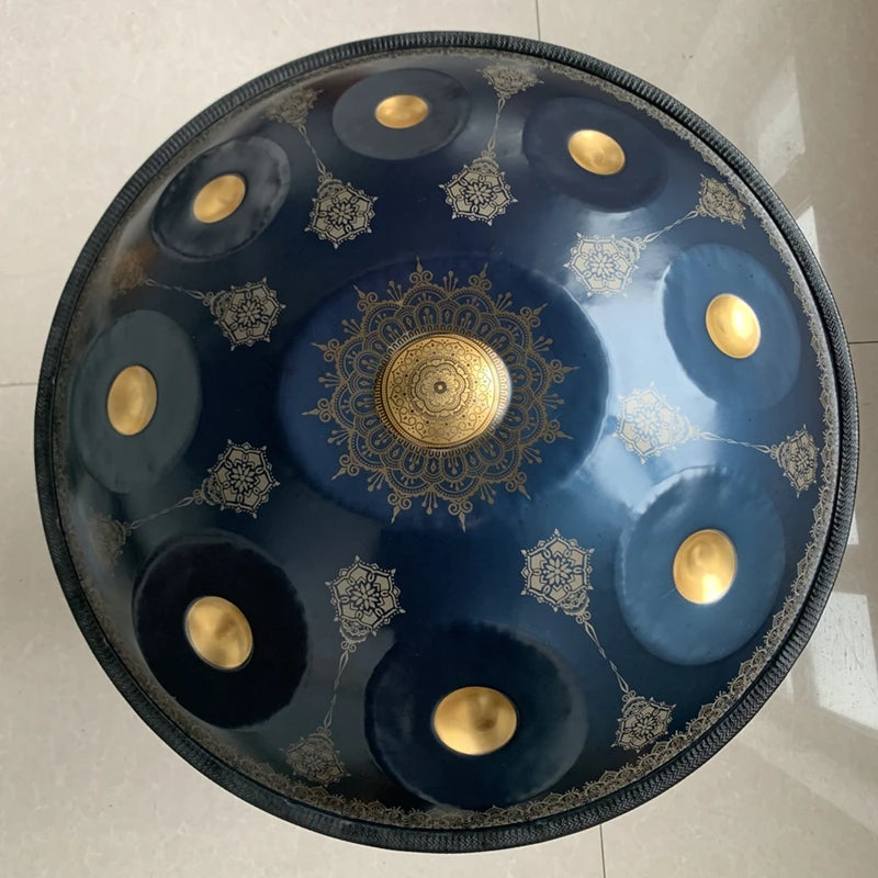 MMOOKA Mandala Handpan Drums Nitriding Steel 9/10 Notes 22 Inches Worry Free Drum Instrument for Beginners' Percussion Hand Drum