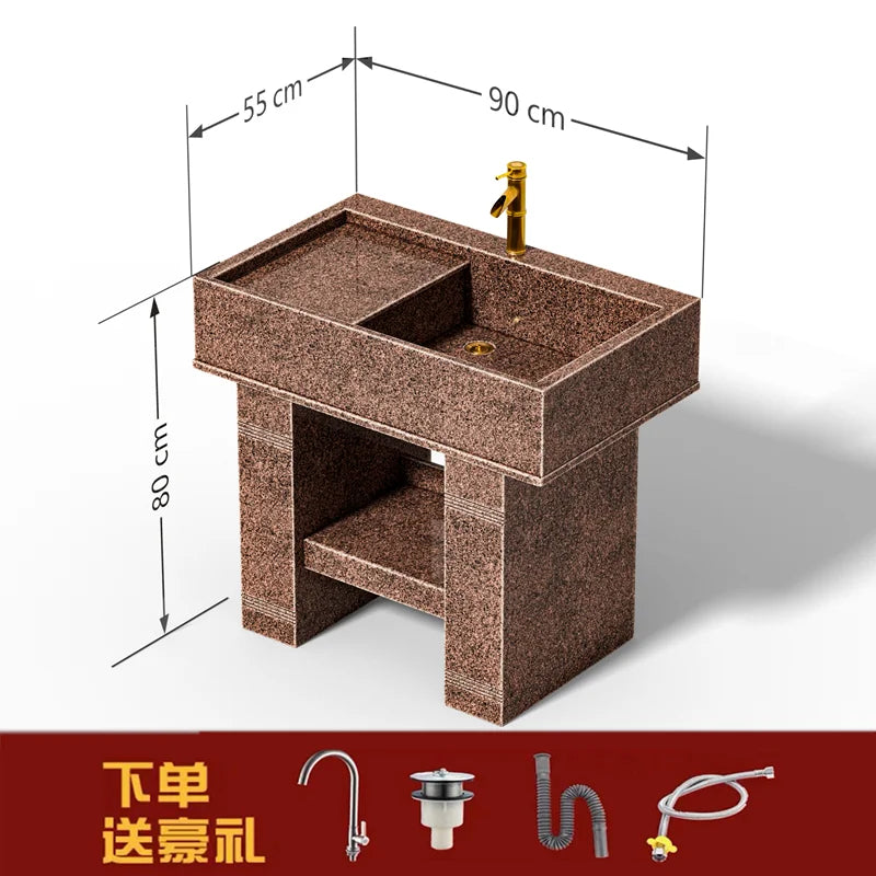 Marble laundry pool with washboard and basin integrated outdoor courtyard indoor laundry pool stone wash basin sink