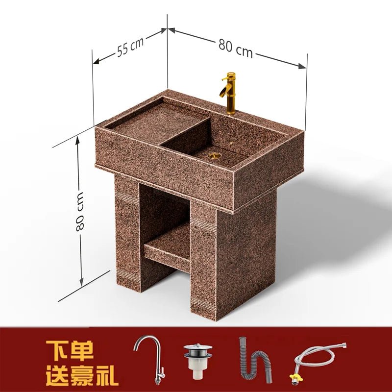 Marble laundry pool with washboard and basin integrated outdoor courtyard indoor laundry pool stone wash basin sink