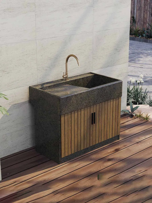 Marble laundry sink, balcony, household outdoor laundry basin with washboard integrated outdoor courtyard sink, basin customizat