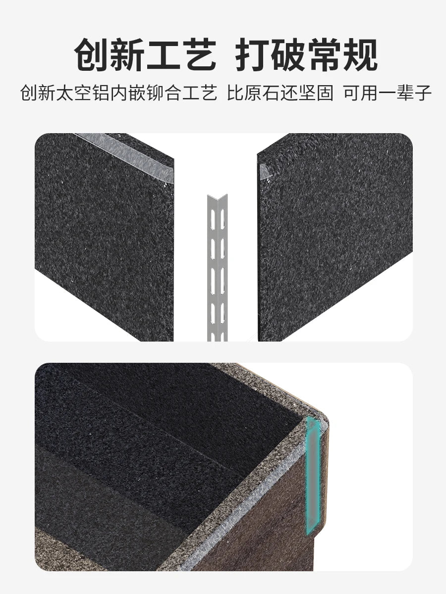 Marble laundry sink, basin with washboard, outdoor stone washbasin, courtyard, outdoor laundry cabinet, integrated sink