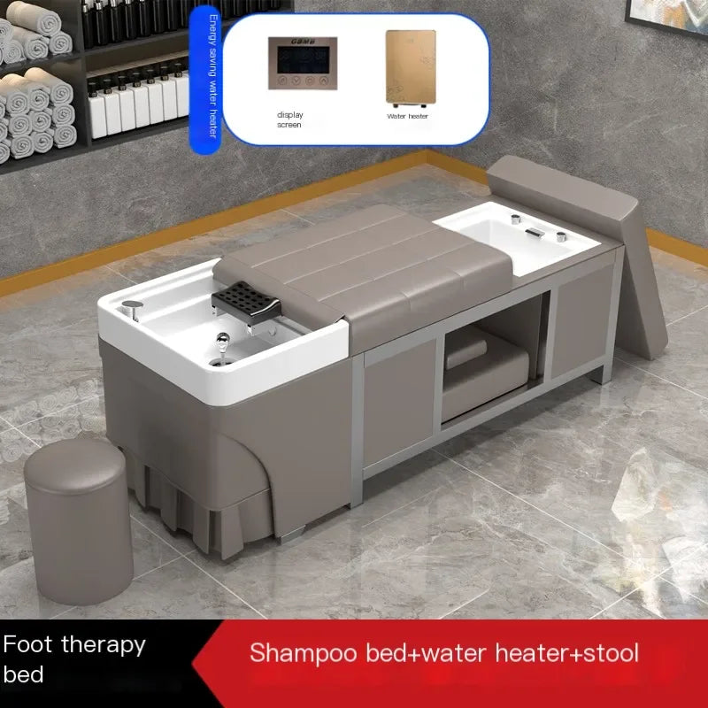 Massage Foot Basin Hair Washing Bed Lounge Comfort Fumigation Smart Shampoo Chair Salon Luxury Shampouineuse Furniture