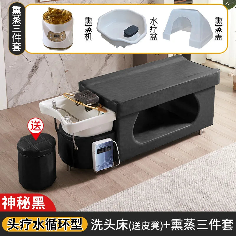 Massage head therapy bed, hair salon, beauty salon, hot water heater, constant temperature water circulation fumigation, Thai st