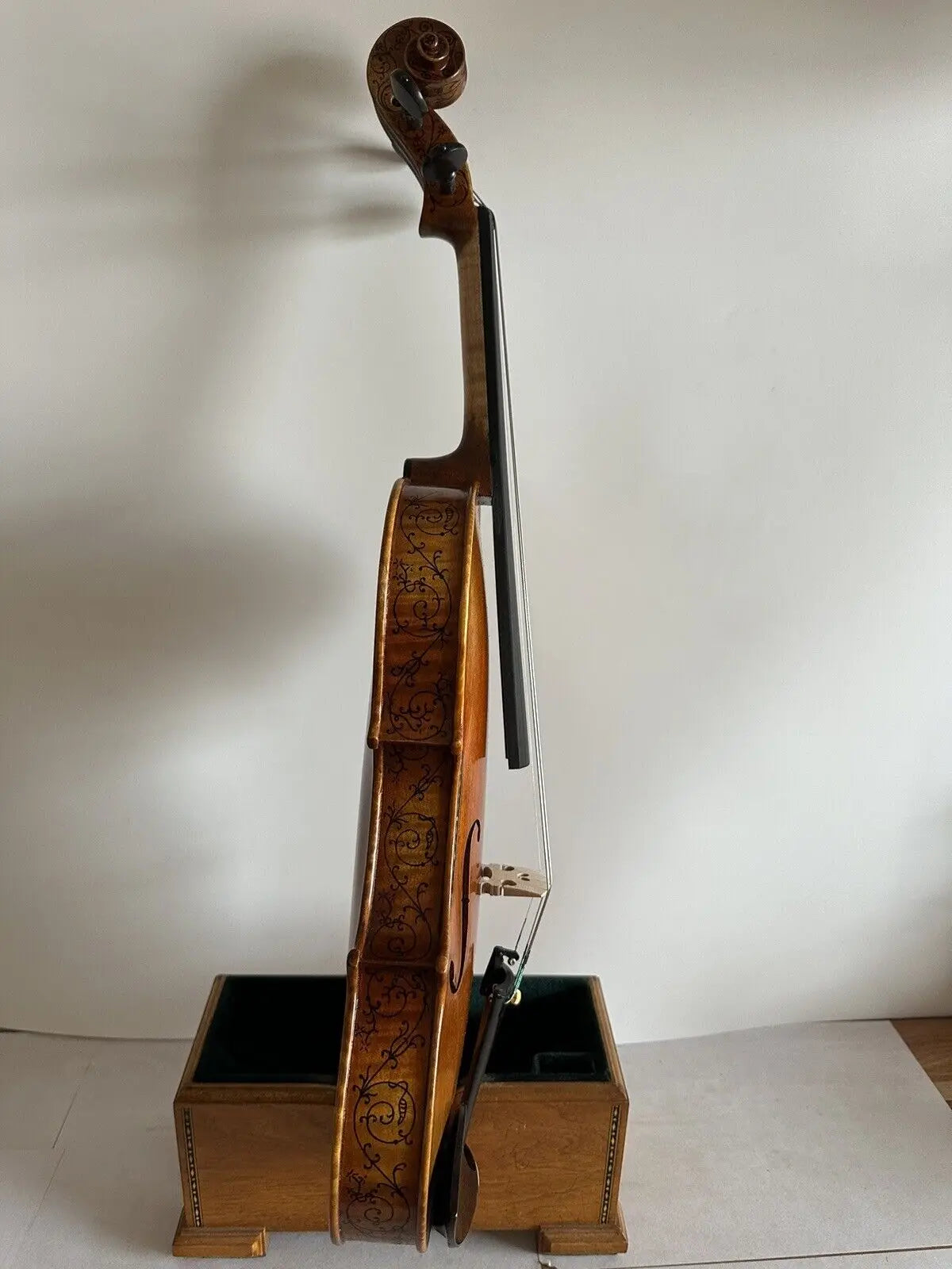 Master 4/4 violin Hellier Model flamed maple back spruce top Shell Inlay K3592