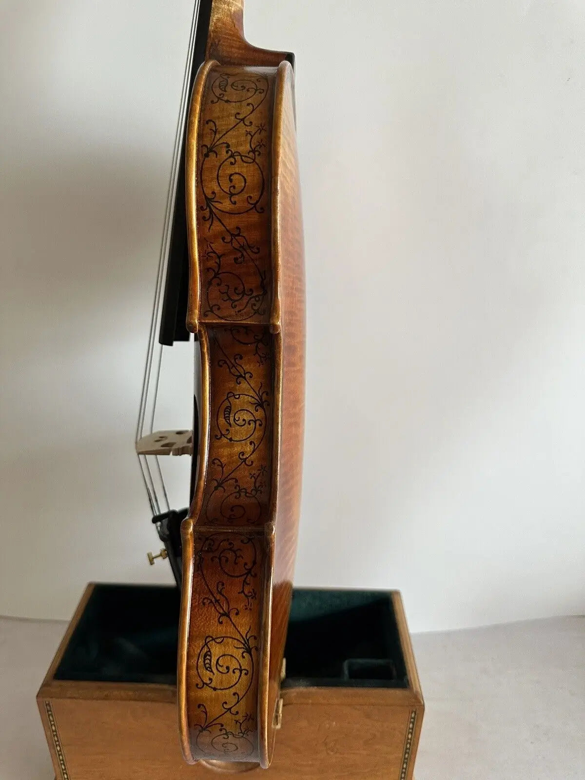 Master 4/4 violin Hellier Model flamed maple back spruce top Shell Inlay K3592