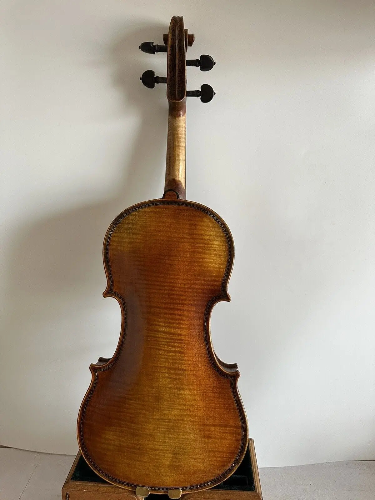 Master 4/4 violin Hellier Model flamed maple back spruce top Shell Inlay K3592