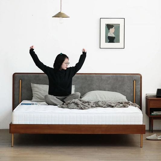 Mattress 1.8m bed 1.5m bedroom soft and hard 3e spring coconut palm imported latex mattress is elastic.