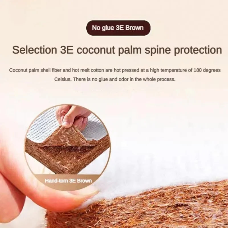 Mattress Soft and Hard Dual-purpose Latex Coconut Brown Spring for Household Dormitory Economy 20CM Upscale Bedroom Furniture