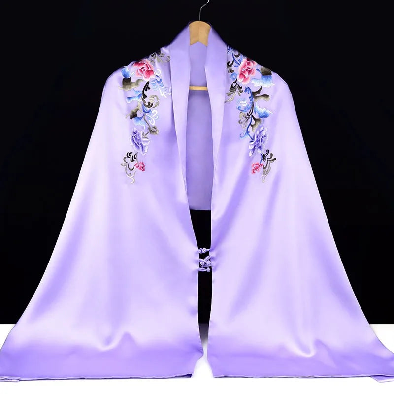 Minggu Embroidery 2023 Festival Gifts to Customers Handmade Su Embroidered Silk Shawl "Auspicious and Auspicious"