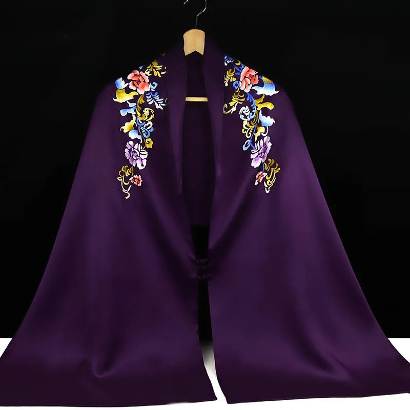 Minggu Embroidery 2023 Festival Gifts to Customers Handmade Su Embroidered Silk Shawl "Auspicious and Auspicious"