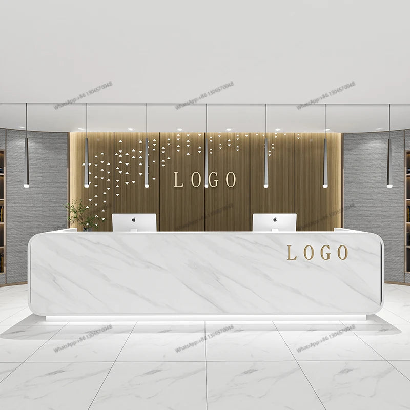 Minimalist Company Front Desk Beauty Salon Cashier Small Hotel Commercial Reception Desk