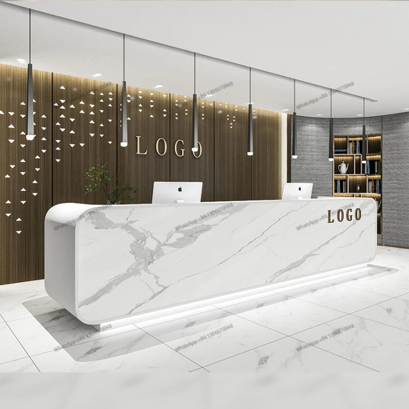Minimalist Company Front Desk Beauty Salon Cashier Small Hotel Commercial Reception Desk