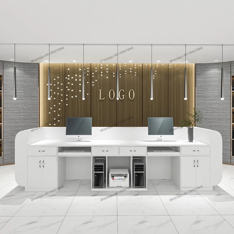 Minimalist Company Front Desk Beauty Salon Cashier Small Hotel Commercial Reception Desk