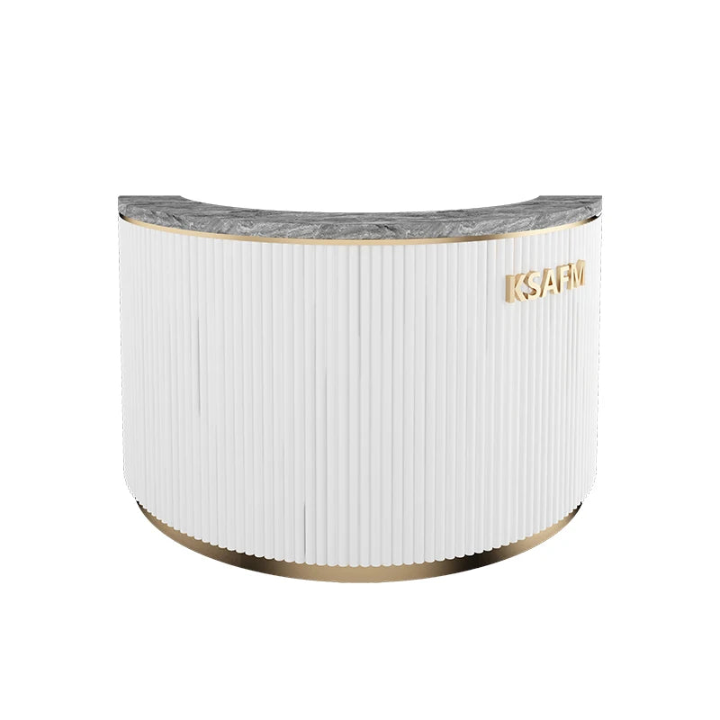 Minimalist modern barber shop paint reception desk beauty salon small front desk