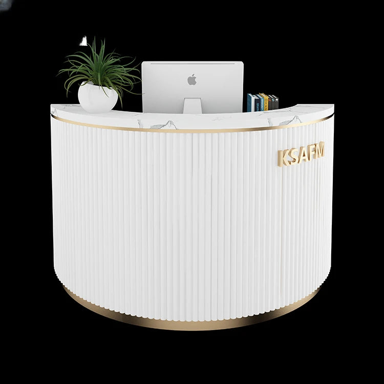 Minimalist modern barber shop paint reception desk beauty salon small front desk