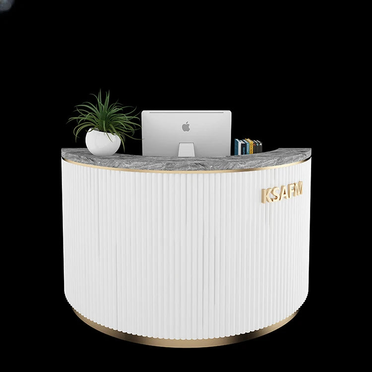 Minimalist modern barber shop paint reception desk beauty salon small front desk