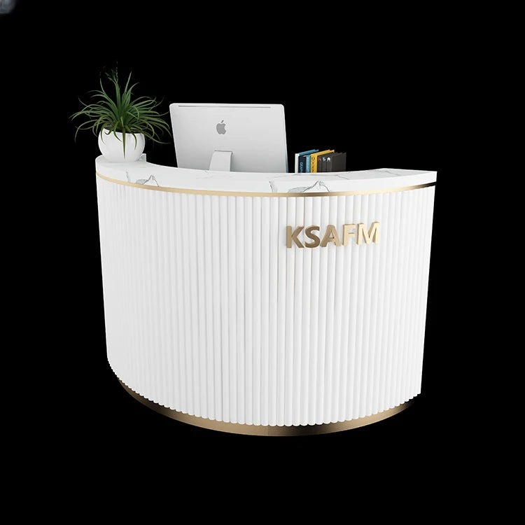 Minimalist modern barber shop paint reception desk beauty salon small front desk