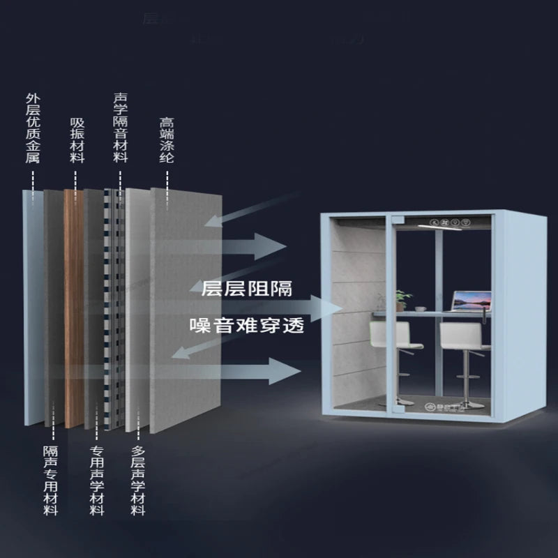 Mobile soundproof room, household internet celebrity live broadcast room, telephone booth, office recording studio, business sil