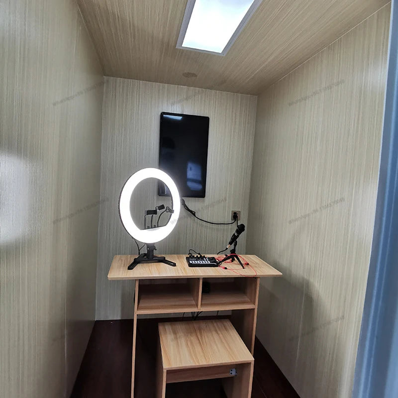 Mobile soundproof room, silent cabin office, mini internet celebrity live broadcast room, European and American phone booth, rec