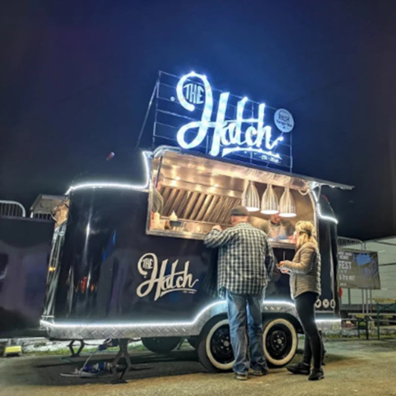 Mobile trailer mini milk tea shop