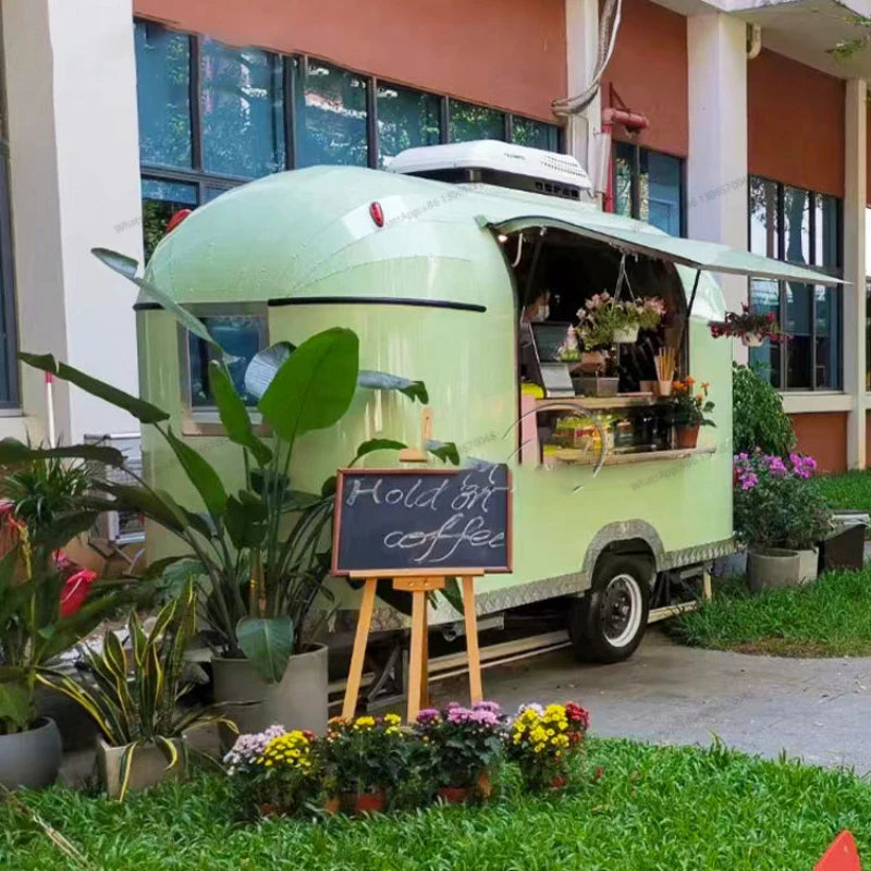 Mobile trailer mini milk tea shop