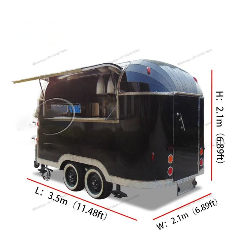 Mobile trailer mini milk tea shop