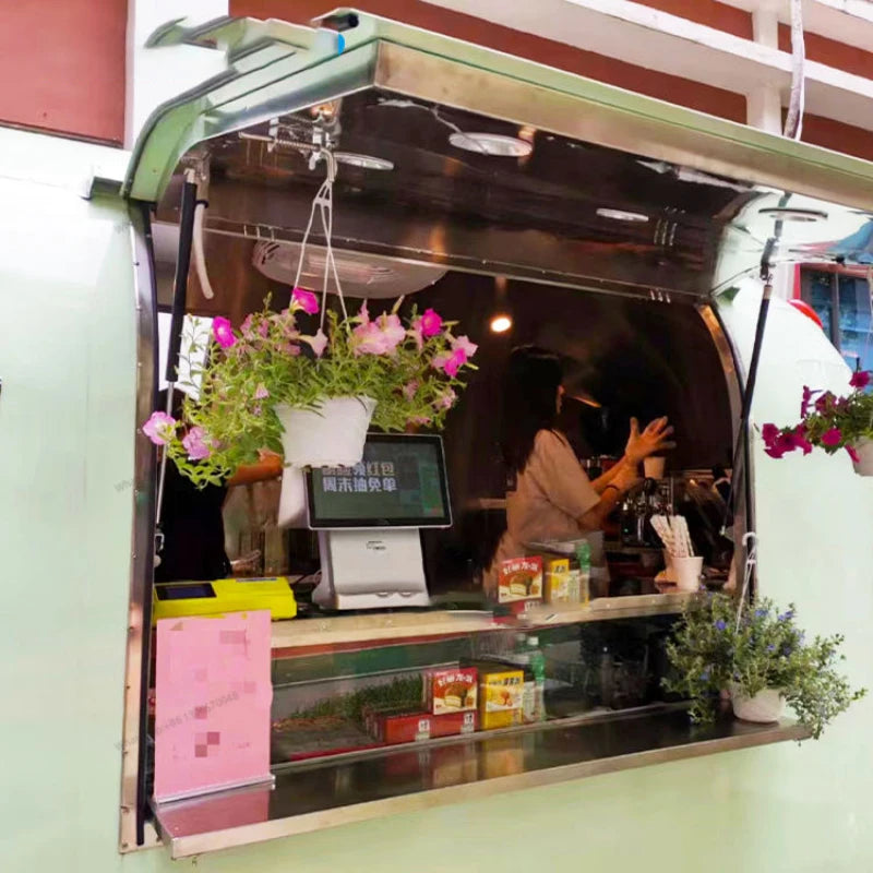 Mobile trailer mini milk tea shop