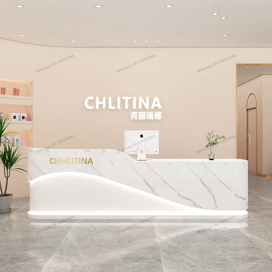 Modern Beauty Salon Clubhouse Front Desk Medical Beauty Dental Shop Small Cashier Company Hotel Commercial Reception Desk