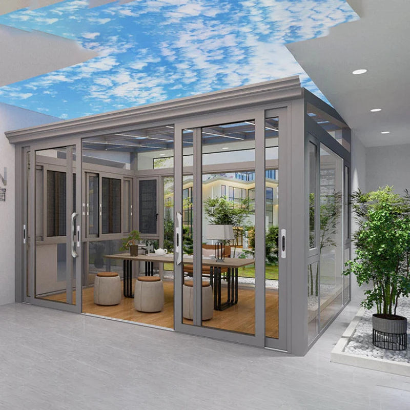 Modern Conservatory 4 Season Standing Sunrooms Winter Garden Glass Houses