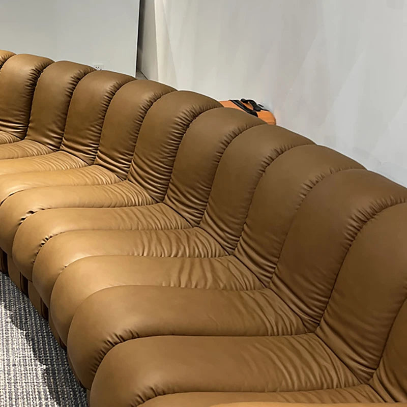 Modern Living Room Sofas Luxury Minimalist Recliner Sectional Leather Sofa Arm Lounge Sectional Curved Fauteuil Salon Decoration