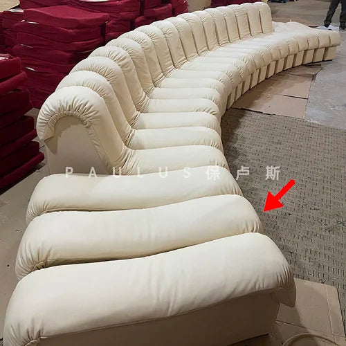 Modern Living Room Sofas Luxury Minimalist Recliner Sectional Leather Sofa Arm Lounge Sectional Curved Fauteuil Salon Decoration