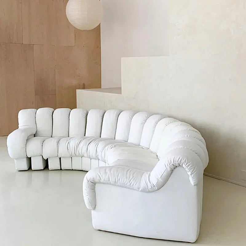 Modern Living Room Sofas Luxury Minimalist Recliner Sectional Leather Sofa Arm Lounge Sectional Curved Fauteuil Salon Decoration
