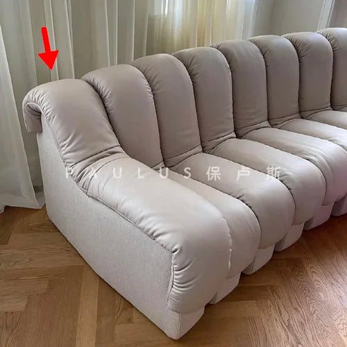 Modern Living Room Sofas Luxury Minimalist Recliner Sectional Leather Sofa Arm Lounge Sectional Curved Fauteuil Salon Decoration